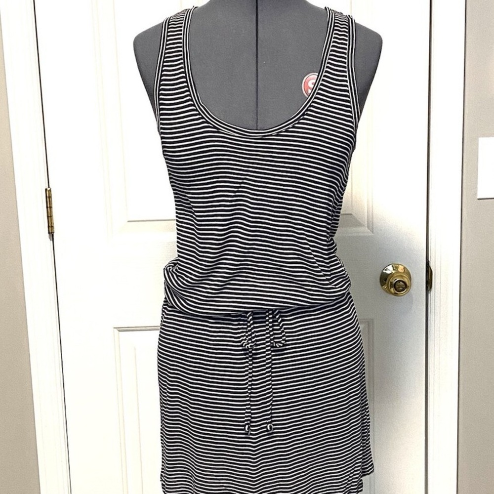 Michael Stars Navy and White Striped Dress
